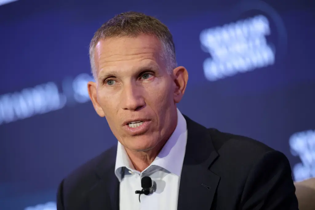 Ynon Kreiz speaks during a panel discussion at a business summit